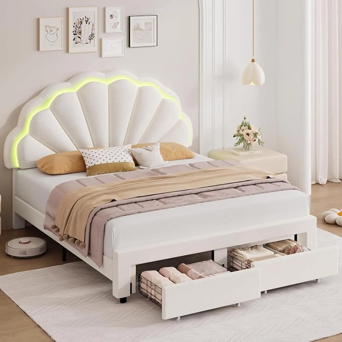 HIFIT Queen Upholstered Smart LED Bed Frame by HIFIT