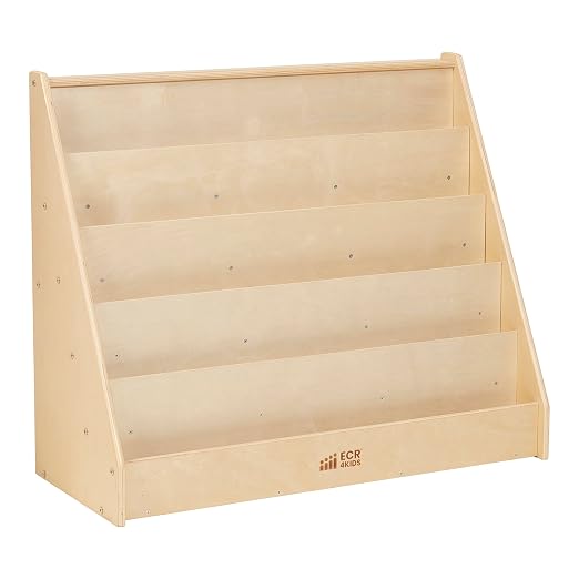 ECR4Kids Single-Sided Book Storage and Display, Montessori Furniture by ECR4Kids
