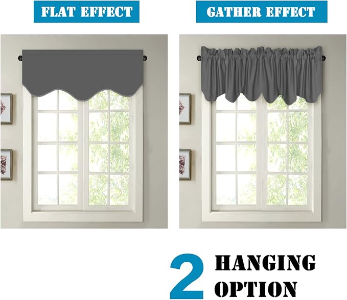 H.VERSAILTEX 4 Panels Blackout Curtain Valances - Image 5