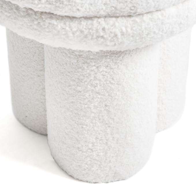 Furniture of America Rami Modern 18-inch Mushroom-Shape Upholstered Ottoman - Image 7