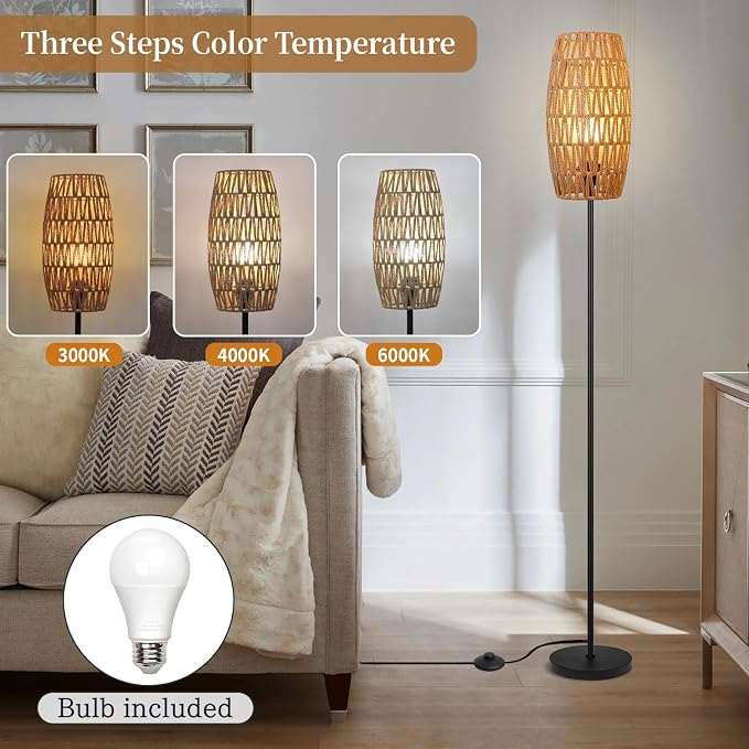 Ruiever Floor Lamp for Living Room, Farmhouse Floor lamp, Modern Standing lamp - Image 4