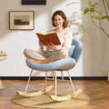 VINGLI 25.6" Extra Wide Criss Cross Nursery Rocking Chair, Cute Curved 115° by VINGLI