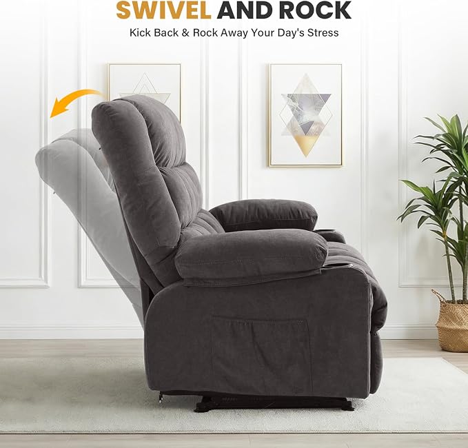 BOSMILLER Reclining Sofa with Cup Holders - Image 5