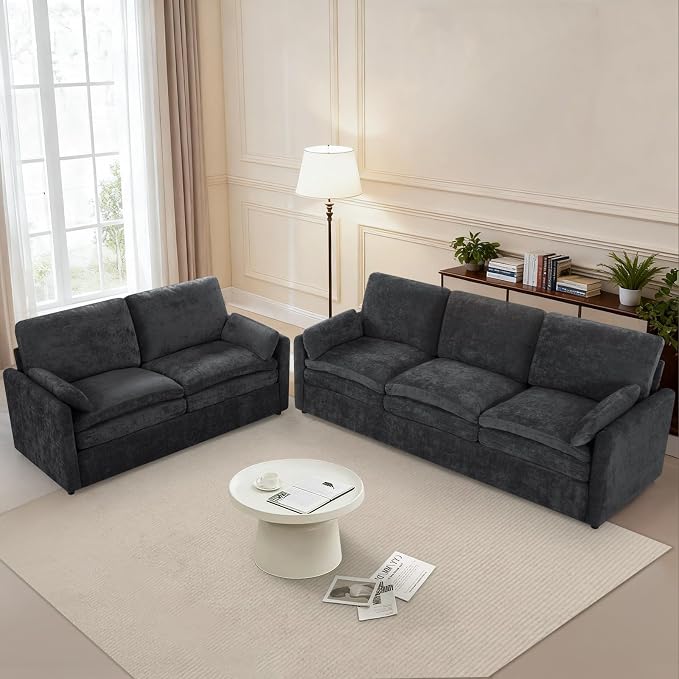 2 Pieces Chenille Sofa Set - Image 4
