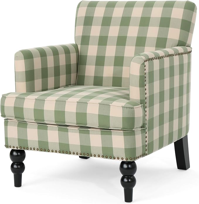 Christopher Knight Home Eve Modern Upholstered Club Chair, Wooden Living Room by ChristopherKnightHome
