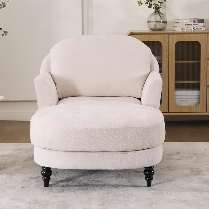 Chaise Lounge Chair Indoor, 59.8" Oversized Couch Reading Chairs，Chenille - Image 8