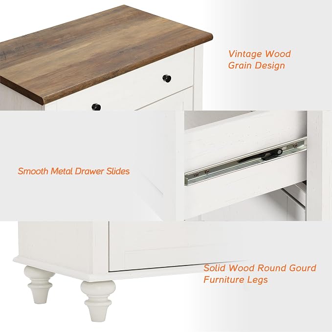 WAMPAT 34’‘ White Buffet Cabinet - Image 5