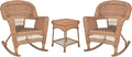Jeco 3 Piece Rocker Wicker Chair Set by Jeco