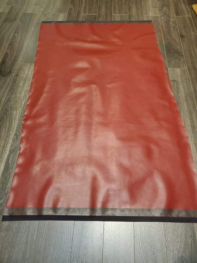 NAT LEATHERS | Burgundy Soft Faux Vegan Leather Fabric Sheet PU | 4 Yards Cut - Image 2