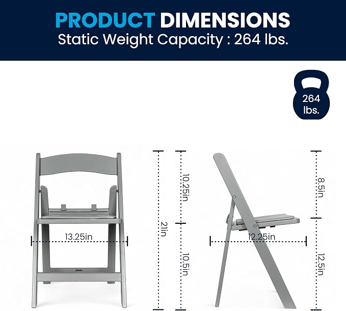 Flash Furniture Hercules Set of 10 Kids Gray Resin Folding Chair - Image 3