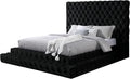 Furniture of America Sable Fabric Upholstered Step Up King-Size Platform Bed by FurnitureofAmerica