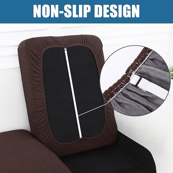 Smiry Waterproof Couch Cushion Covers, Stretch Jacquard Sectional Couch Covers - Image 3