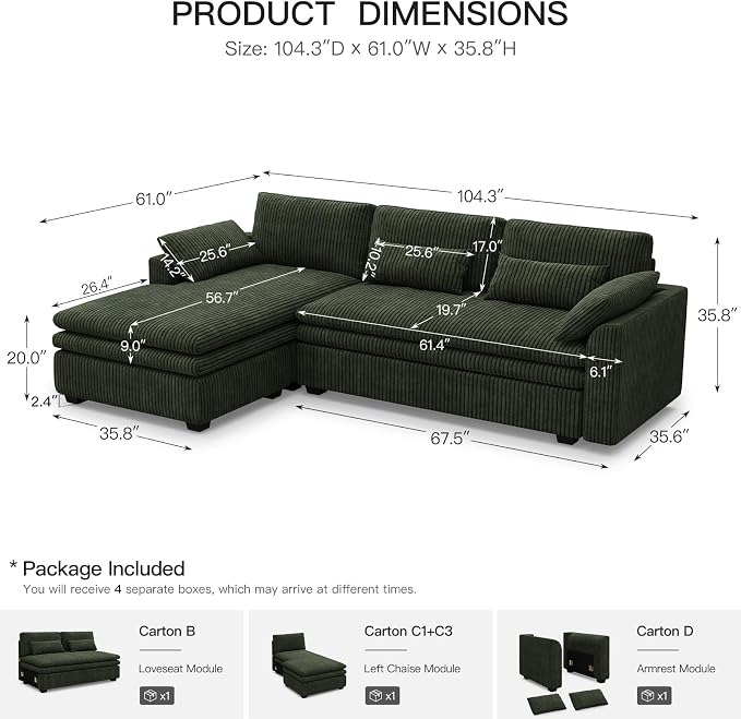 Belffin Large Modular Sectional Sofa - Image 2