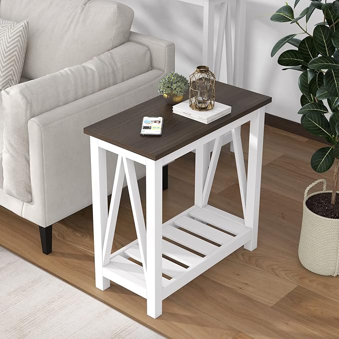ChooChoo Farmhouse End Table, Narrow Side Table, Slim End Table - Image 5