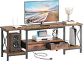 DUMOS 63” TV Stand with Power Outlets, Entertainment Center by DumosLifestyle
