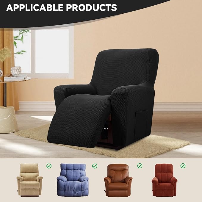Cupuamon Recliner Chair Covers, Lazy Boy Recliner Covers Stretch Reclining - Image 5