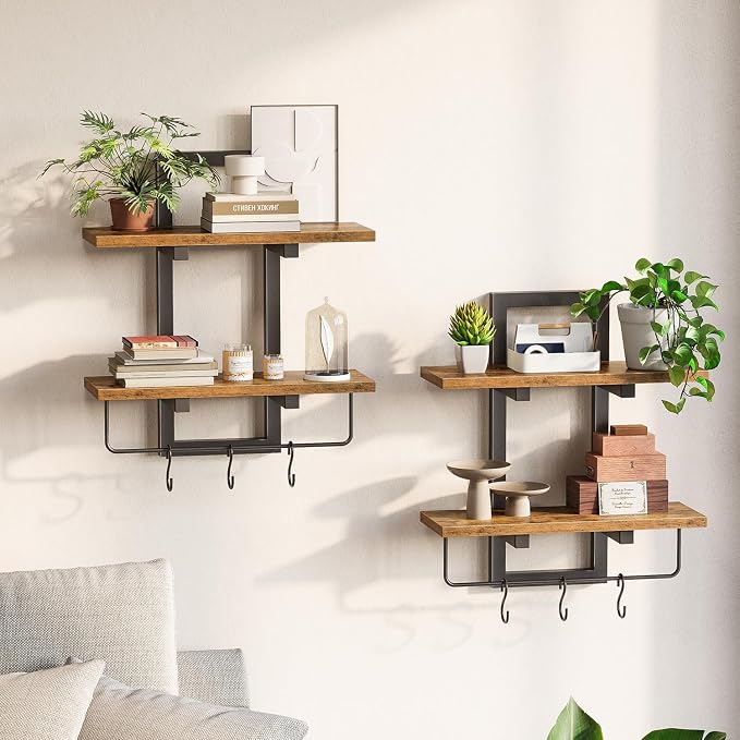 Creso hom Floating Shelves for Wall Set of 2, Wood Wall Shelf by Cresohom