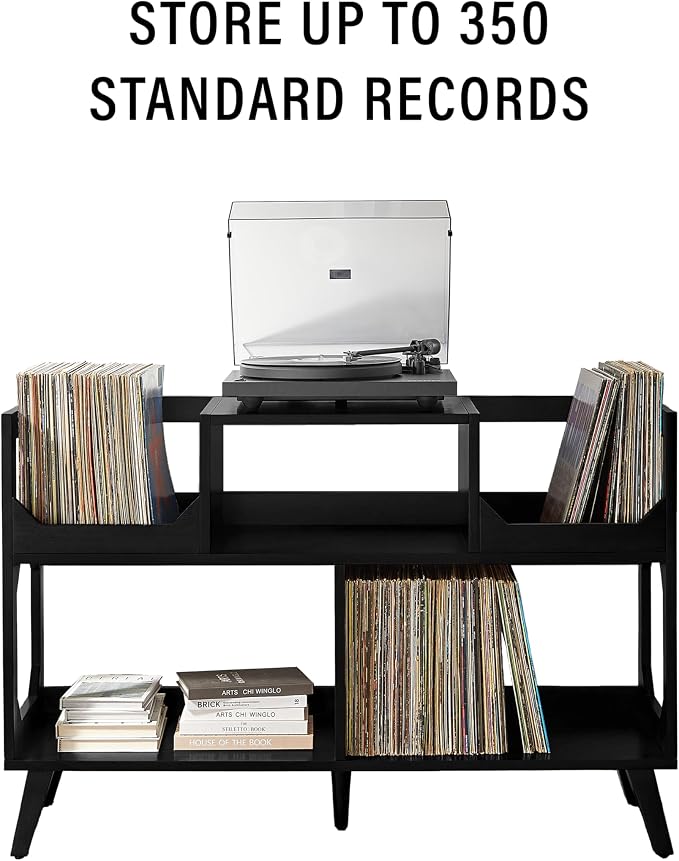 Crosley Furniture Asheville Mid-Century Modern Media Console Record Player Stand - Image 6