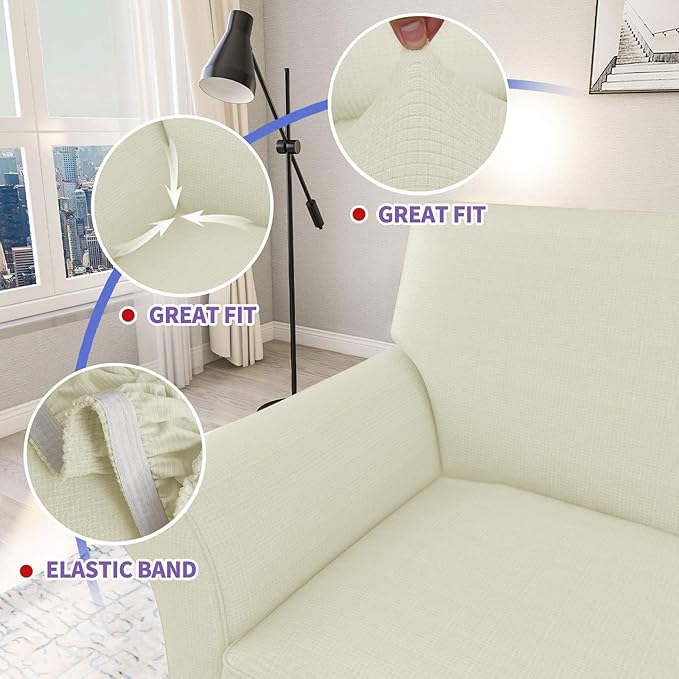 ZNSAYOTX 2 Piece Chair Covers for Living Room - Image 3