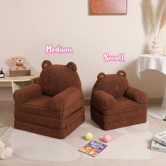 MOMCAYWEX Kids Sofa, Sherpa Couch - Image 4