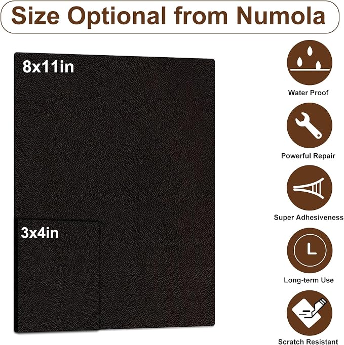 Numola Leather Repair Patch 3×4 inch Self-Adhesive Leather Repair Tape - Image 2