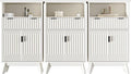 Fatmok Buffet Cabinet with Storage Set of 3, Wood Buffet Sideboard Console Table by Fatmok