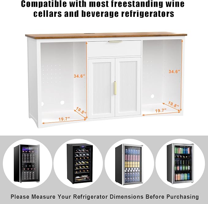 GDLF 70.1" Long Coffee Bar Cabinet - Image 6