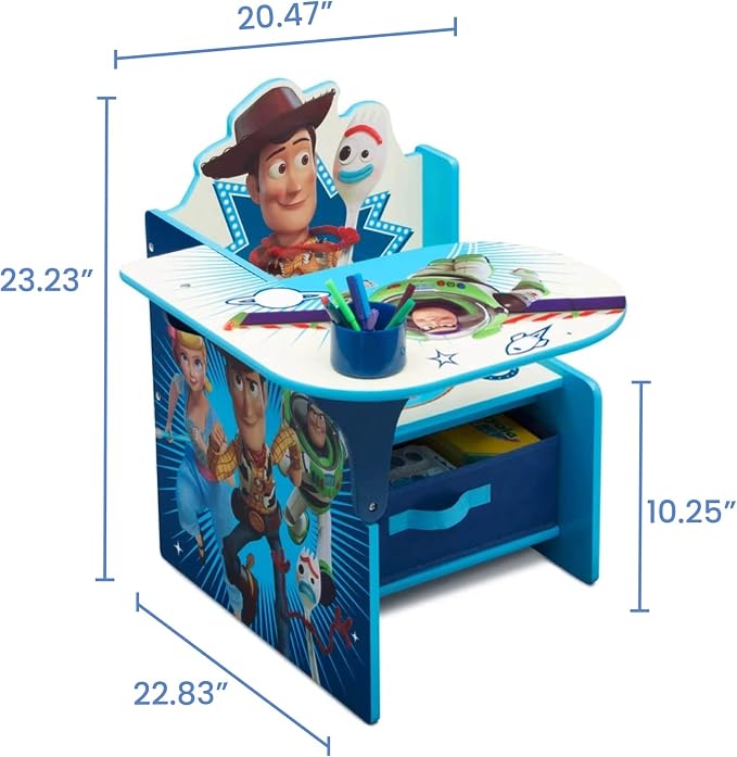 Delta Children Chair Desk with Storage Bin, Toy Story 4 - Image 8