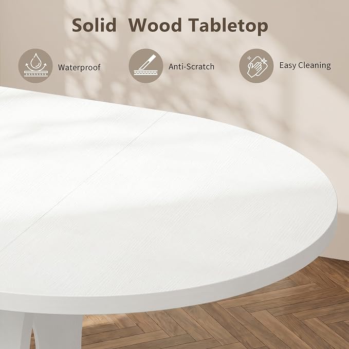 Einhomn 43-59" Extendable Round Dining Table, Kitchen Table - Image 5