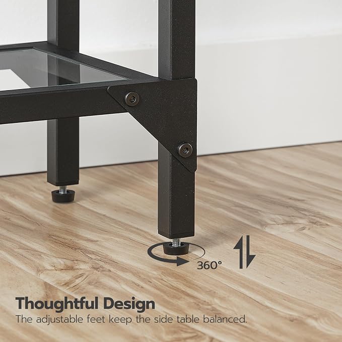 HOOBRO 39.4" Narrow Console Table, Tempered Glass Sofa Table, Behind Couch - Image 8