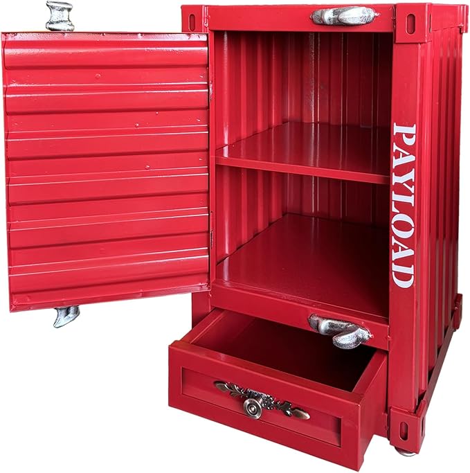 Industrial Shipping Container Nightstand by Runeqxar