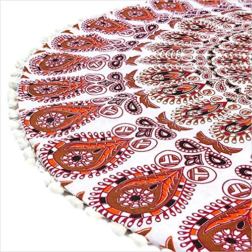 Mandala Floor Pillow Cover Meditation Cushion Seating Throw Hippie Round - Image 5