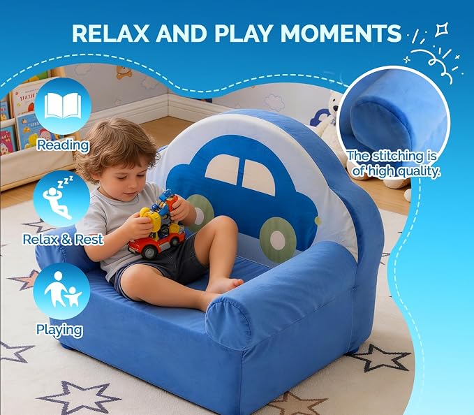 Snuggly Toddler Chair, Soft Kids Sofa - Image 4