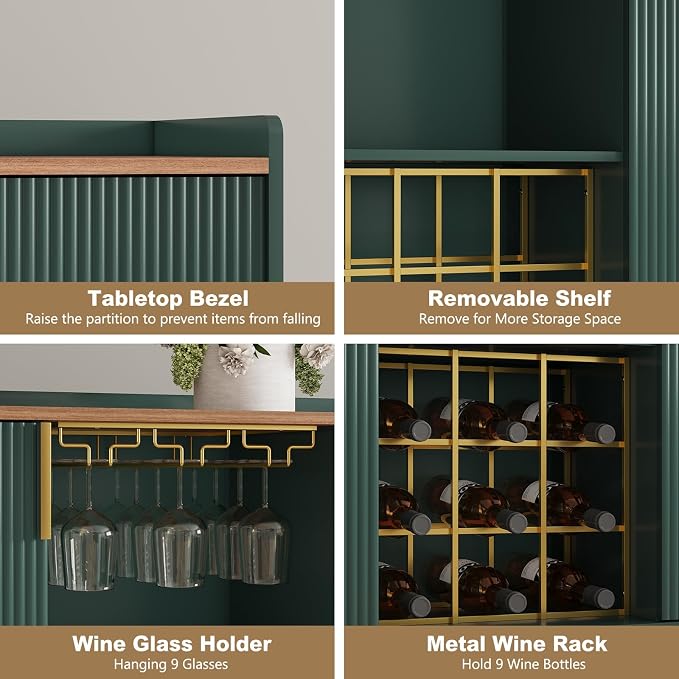 ARTPOWER 48" Wine Bar Cabinet - Image 6