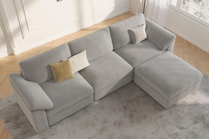 EASE MOOSE Oversized Sectional Modular Sofa, L Shape Sectional Couch Wide Deep - Image 4
