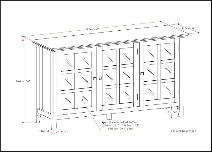 SIMPLIHOME Acadian Storage Cabinet - Image 3