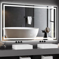 60 x 36 Inch Smart LED Bathroom Mirror，Dimmable Front + Backlit Illumination by Unknown