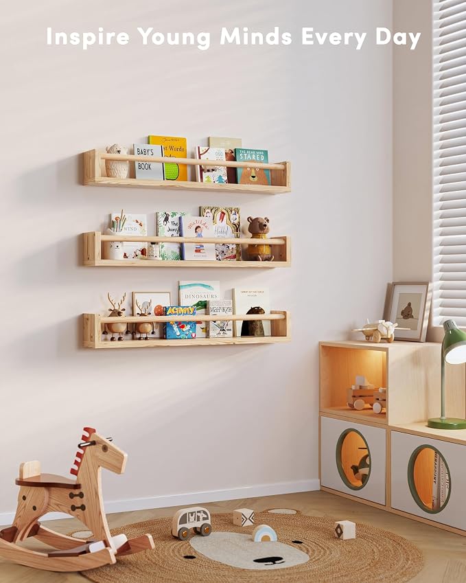 G&W Gruwald Nursery Book Shelves, Wall Bookshelf, Book Shelf - Image 6