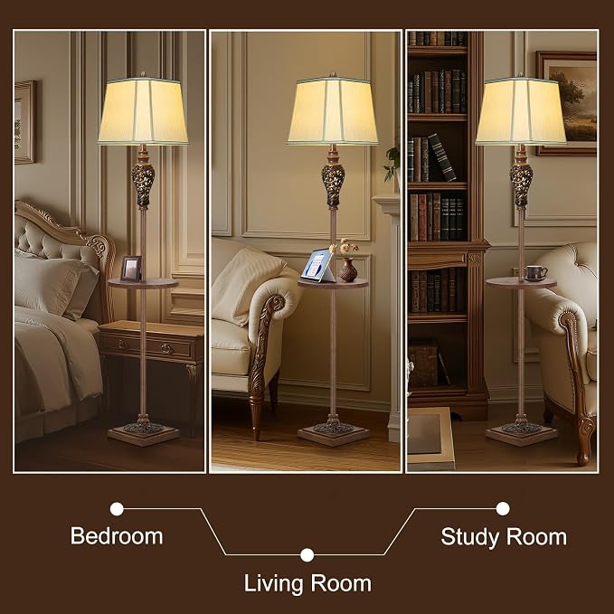 65" High Vintage Floor Lamp - Image 4