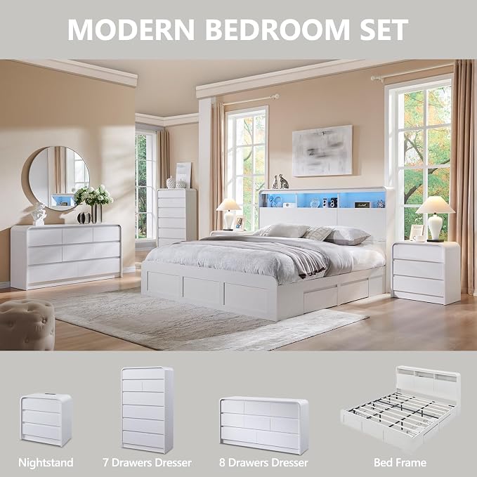 Aitjunz Modern 7 Drawers Dresser - Image 6