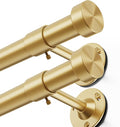 YaFex 2 Pack Heavy Duty Curtain Rods 32-120 Inch, 1 Inch Adjustable Gold by YaFex