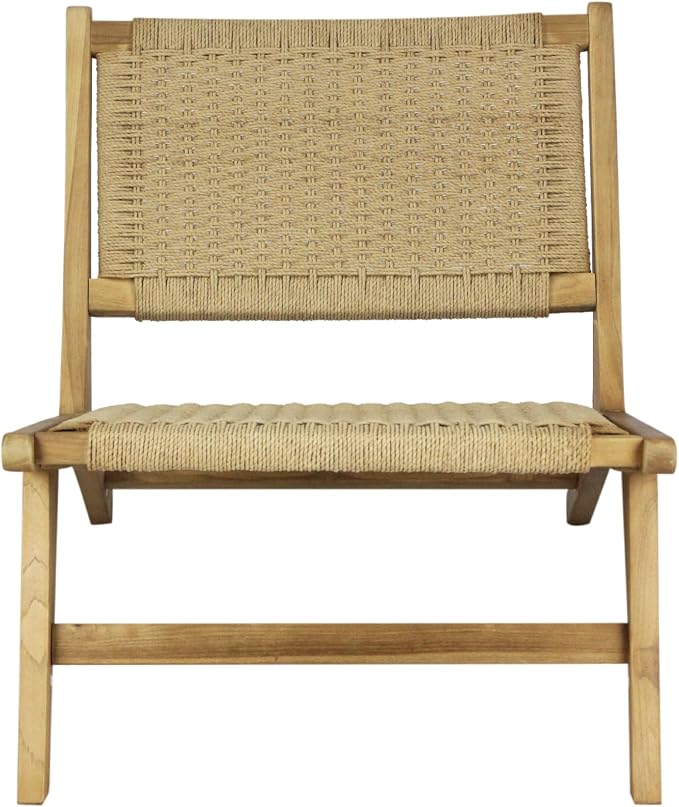 JONATHAN Y Parker 23.6" x 36.2" Solid Teak Wood Woven Yarn Accent Bohemian - Image 7