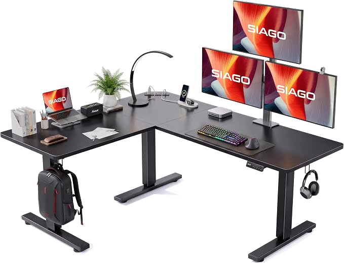SIAGO L-Shaped Standing Desk by SIAGO