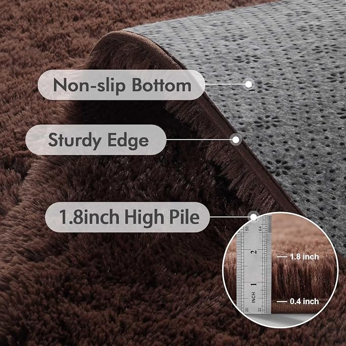 8x10 Ft Extra Large Shag Rugs for Living Room, Ultra Soft Fluffy Furry Area - Image 5