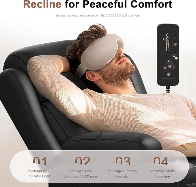 Reclining Loveseat, 55.1" RV PU Leather Wall Hugger Recliner Love Seats Sofa - Image 8