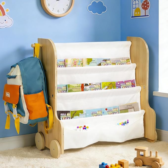 WONFUlity 4-Tier Kids Bookshelf, Book Shelf by WONFUlity