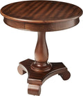 Roundhill Furniture Rene Round Wood Pedestal Side Table by RoundhillFurniture