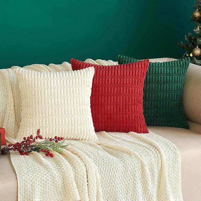 MIULEE Pack of 2 Corduroy Decorative Throw Pillow Covers 12x12 Inch Soft Boho - Image 7