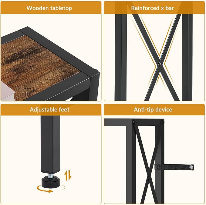 Gewudraw 70 in Skinny Sofa Table Behind Couch, Console Table - Image 7