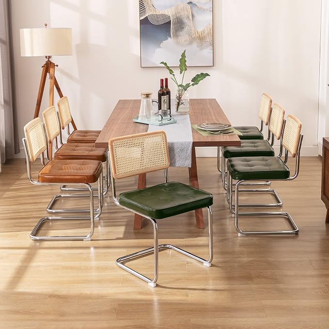 Zesthouse Natural Rattan Dining Chairs Set of 4, Modern Dining Room Chairs - Image 8